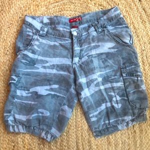Super cute, soft and cozy cargo shorts in camo print